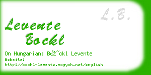 levente bockl business card